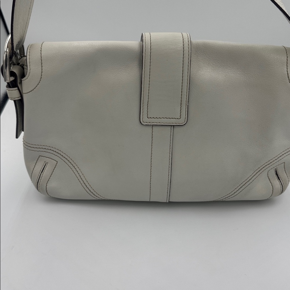 Coach Y2K Chalk White SoHo Pocket Leather Shoulder Bag - Picture 8 of 15